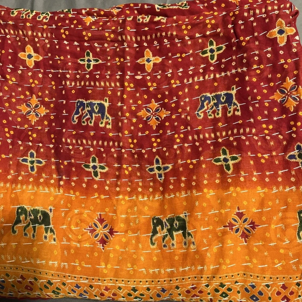 Indian Reversible Cotton kantha Quilt Blanket Gudari Throw Bedspreads Twin